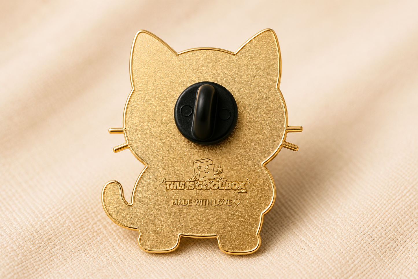 Blue Lucky Cat Enamel Pin